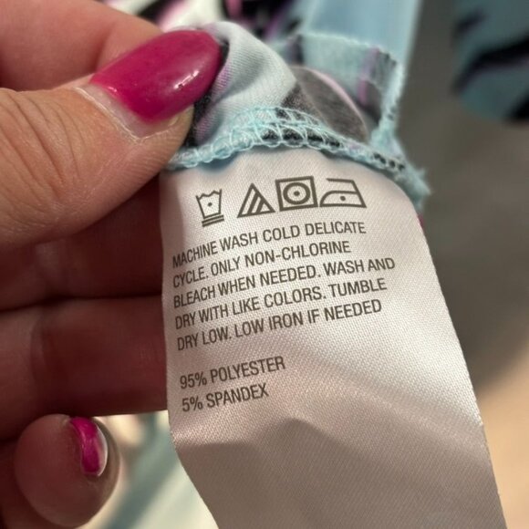 Iman Global Chic Zebra Print Top With V-Neck & 3/4 Sleeves Large - Picture 6 of 9